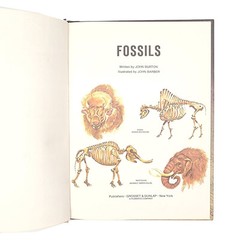 Fossils John Burton Hardcover Book Illustrated John Barber Grosset & Dunlap 1976