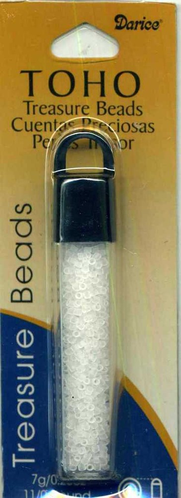 Darice Toho Treasure Beads7g/0.28 oz 11/0 Round Matte Clear