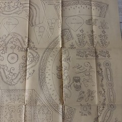 Rare Antique French Embroidery Pattern Sheet – Cendrillon Journal (November 1857