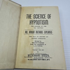 The Science of Hypnotism from Compilation L. E. Young 1953 Revised Melvin Powers
