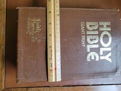 Holy Bible Faith Partners Edition KJV GIANT PRINT Old Time Gospel Red Letter ’76