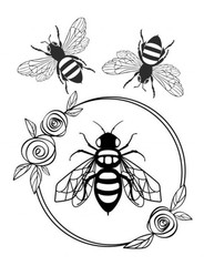 Save the HoneyBees coloring book 108 Pages 8.5 x 11 for All Ages