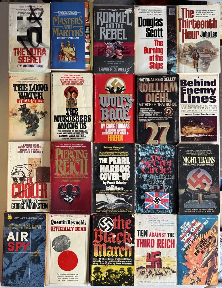 lot of 20 VINTAGE PAPERBACKS – WW2 action thriller espionage. Lot#18
