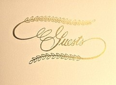 NIB VICTORIA LYNN Wedding GUEST BOOK EMBOSSED GOLD FRONT 32 Double Side Pages