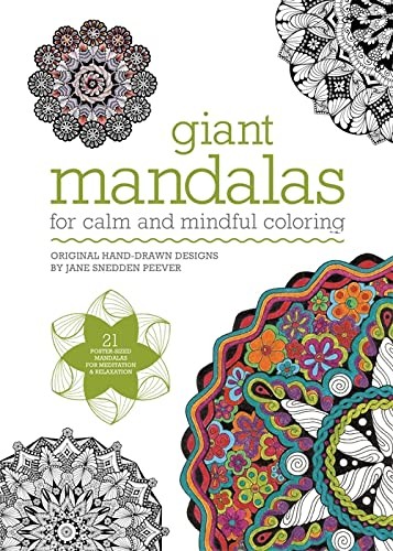 Giant Mandalas: For calm and mindful coloring – Paperback – GOOD