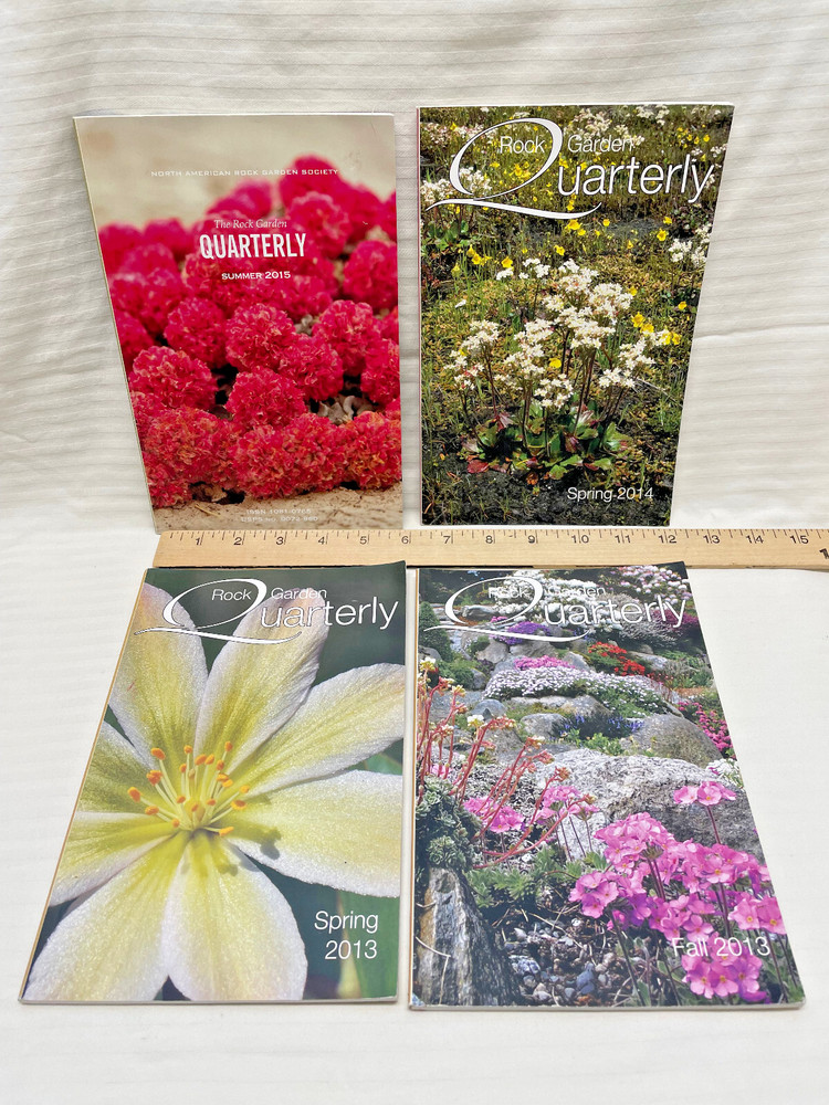4 VINTAGE Rock Garden Books Quarterly Paper Back 2013 2014 2015 Back Issues