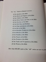 All the …. of the Bible Series H Lockyer 15 Vs Zondervan HBs 1969-73 VG 290611