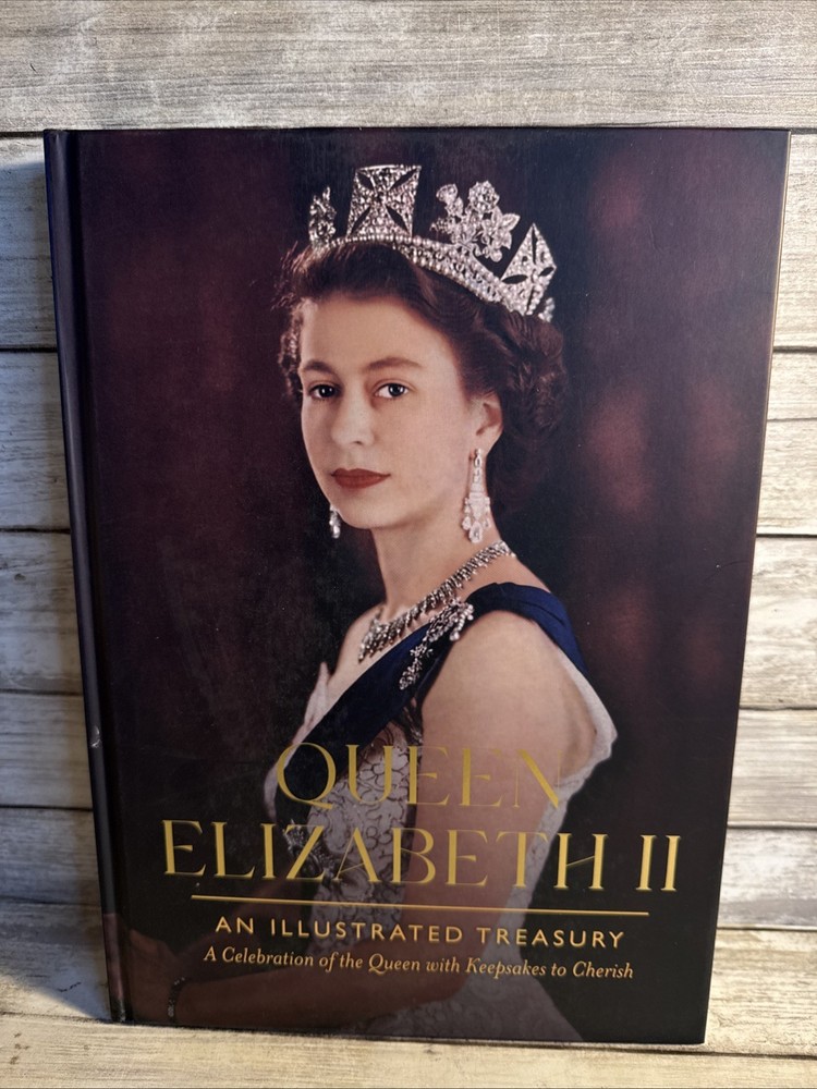 Queen Elizabeth II An Illustrated Treasury (2023 Hardcover) W/Keepsakes Royalty