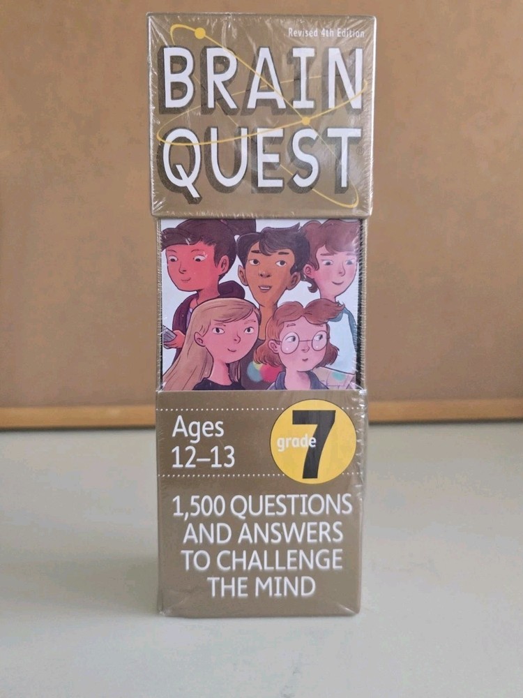 Brain Quest GRADE 7 Revised 4th Edition 1500 Q & A Ages 12-13 Brand New!