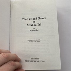 The Life and Games of Mikhail Tal 1st Edition Hardcover RHM Press