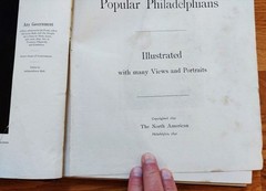 Philadelphia & Popular Philadephians, 1891, 292 pgs, hc, VERY RARE original edtn