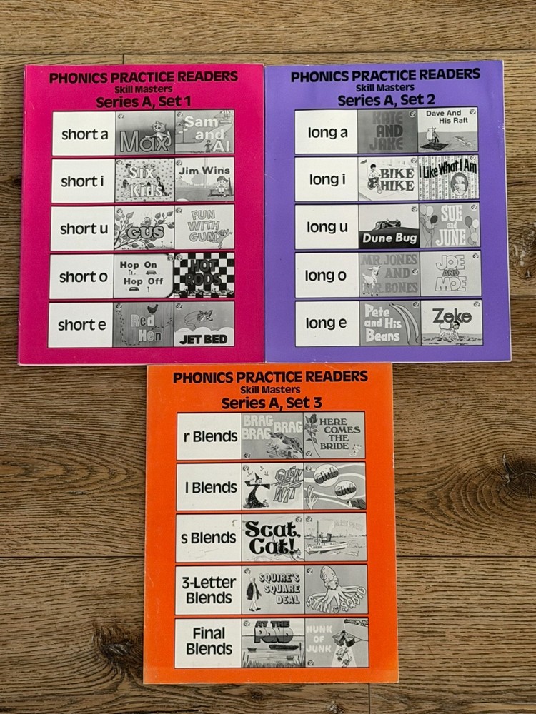 PHONICS PRACTICE READERS SERIES A SET 1-3 SKILLMASTERS By Modern Curriculum