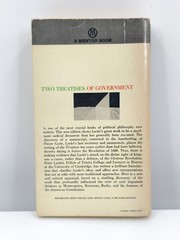 Two Treatises of Government by John Locke English Paperback Book 1965