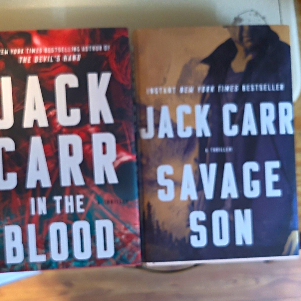 Jack Carr 2-Book Hardcover Lot w/ Dust Jacket In the Blood & Savage Son