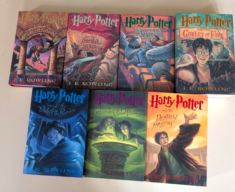 Harry Potter ser by JK Rowling, HC 1-7, 5 1sts full line, others later print
