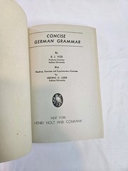 Concise German Grammar With Supplemenary Exercises BJ Voss 1944 Textbook HC
