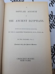 The Ancient Egyptians by J. Gardner Wilkinson | 1988 Hardcover Life & Customs Bo