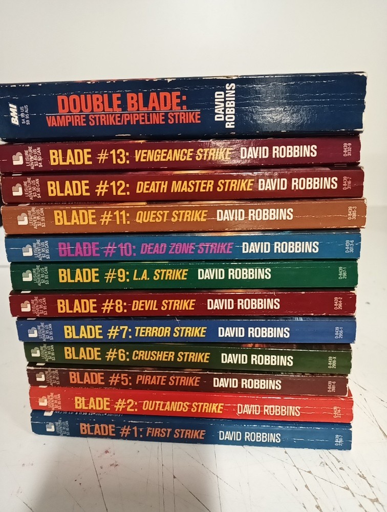 Blade By David Robbins, 12 Book Set Vintage Series Paperbacks Read