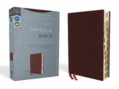 NIV, Thinline Bible, Bonded Leather, – Bonded Leather, by Zondervan – Very Good