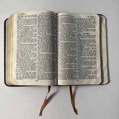 Vintage Oxford University Press Blue Gray Leather KJV Bible
