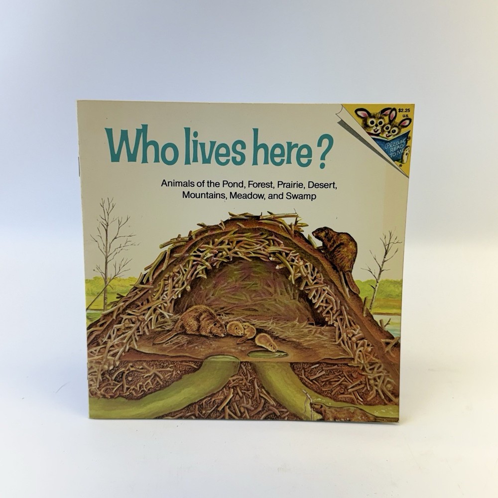 Vintage 1978 Who Lives Here Dot Sy Barlowe Random House Pictureback Nature Book