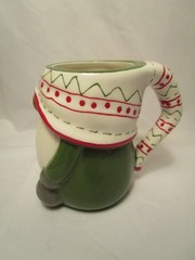 POTTERY BARN Christmas Sweater Ceramic Gnome Shaped Mug 12oz