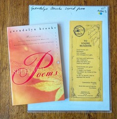 2 Signed Items by Gwendolyn Brooks – Selected Poems Book & To Young Readers Poem