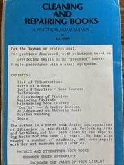 Cleaning and Repairing Books (1980) R. L. Shep a practical home manual pb
