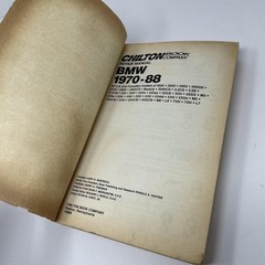 Chilton Book Company Repair Manual BMW 1970-88 1989 Paperback Part 6844
