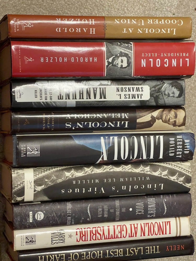 Nine Volume Collection of High Quality Abraham Lincoln Books -Build Your Library