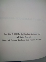 Progressivism in Ohio 1897-1917, by Hoyt Landon Warner. 1964 HC SIGNED!