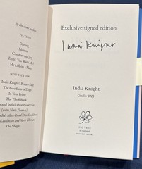Home by India Knight Hardcover Book Signed