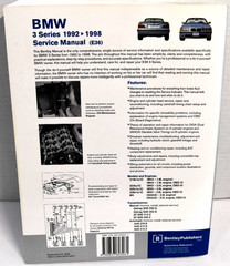 BMW 3 Series Service Manual 1992-1998 M3*318i*323i*325i*328i Bentley SB B398 *VG