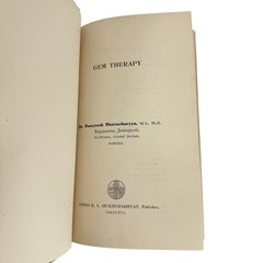 GEM THERAPY: B. Bhattacharyya 1958 – Vintage Ayurveda Medicine Book RARE