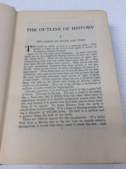 THE OUTLINE OF HISTORY: BEING A PLAIN HISTORY OF LIFE HG Wells Vintage HC 1921