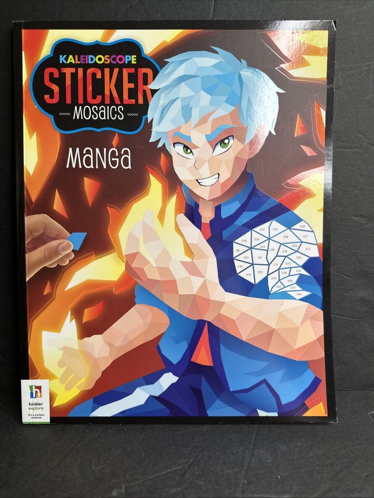 Kaleidoscope Sticker Mosaics Manga Puzzle Art Poster Book Activity Craft NEW