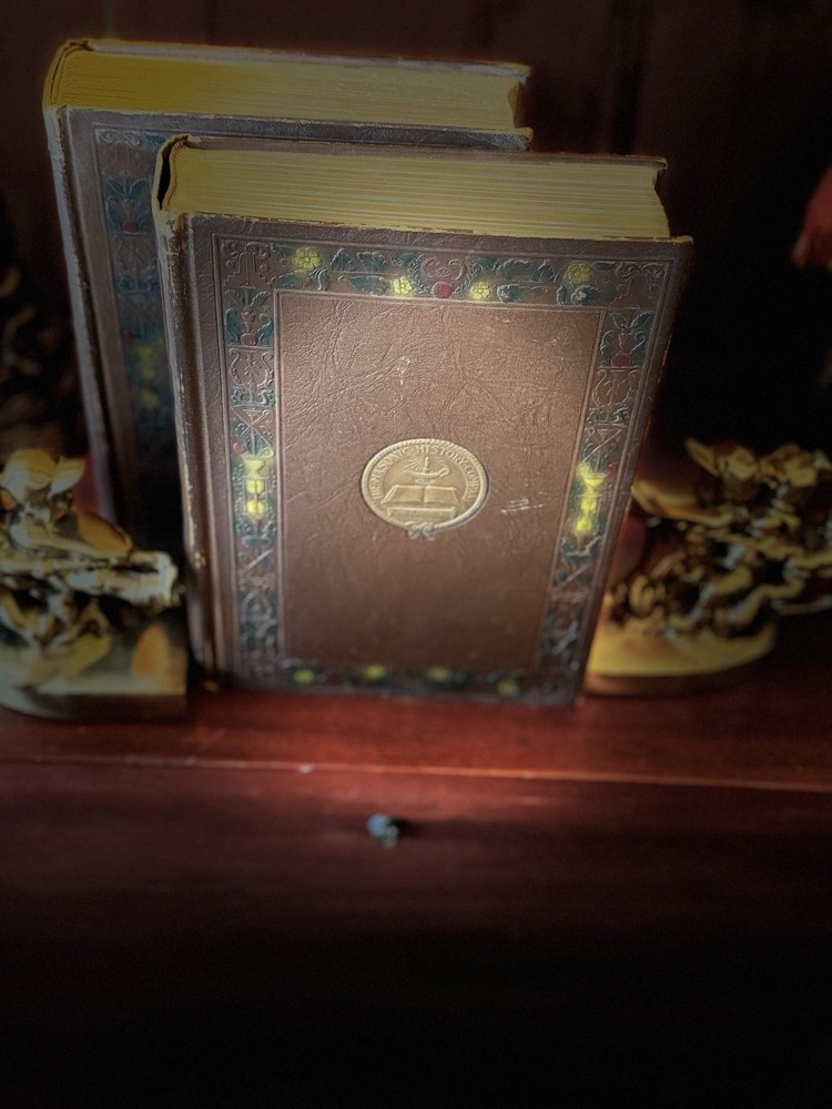 OLD ANTIQUE 1921 Encyclopedia of Freemasonry Albert Mackey 2 Volume Set Embossed