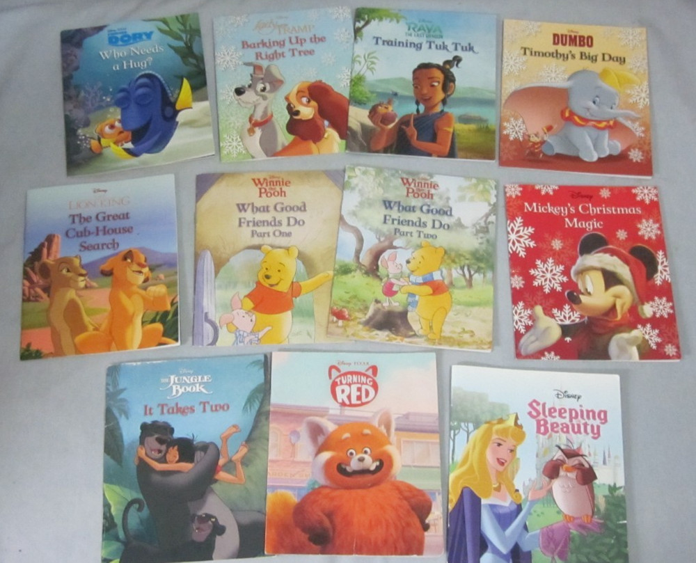 Lot of 11 DISNEY Miniature Illustrated Story Books, 4″ x 5″