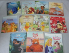 Lot of 11 DISNEY Miniature Illustrated Story Books, 4″ x 5″