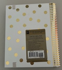 GOLD DOTS LARGE ADDRESS BOOK By Peter Pauper Press – Hardcover Brand New