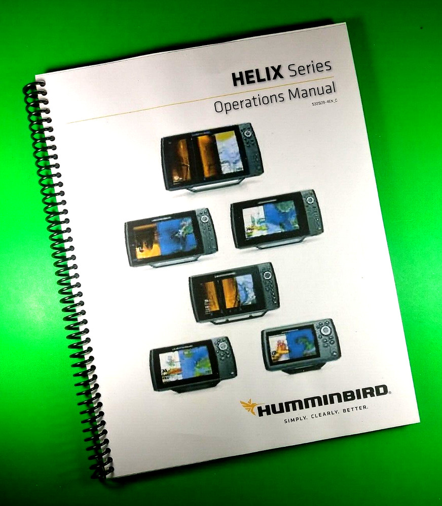 Owners Manual for Humminbird Helix Series, 298 Pages With Clear Covers!