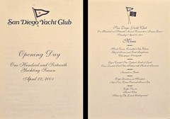 The San Diego Yacht Club 1886-2000 – HC w/DJ (with extras) 2000 SCARCE
