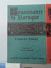 Renaissance to Baroque Vols 1-5 Lehman Engel Flamer Inc PB G+ 260416
