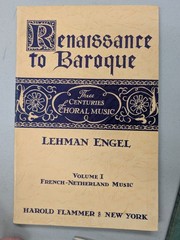 Renaissance to Baroque Vols 1-5 Lehman Engel Flamer Inc PB G+ 260416