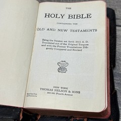 Holy Bible KJV With Helps Pronouncing Nelson 1930’s Black Face Type Color Maps
