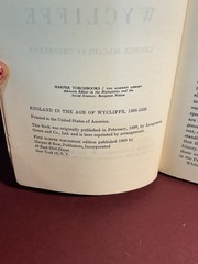 England in the Age of Wycliffe 1368-1520 G.M. Trevelyan Harper Torchbooks