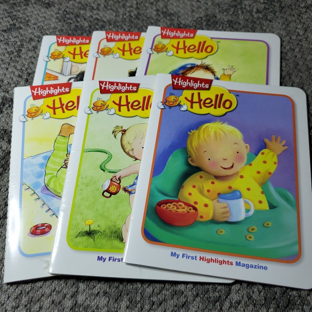 Highlights Hello My First Magazine Board Book Lot Early Learning Toddler Baby