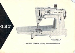 SINGER 431 Convertible Slant-O-Matic Instruction Manual – WIRE BOUND – COVERS