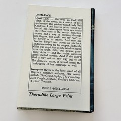 April Lady by Georgette Heyer – Thorndike Press Large Print HC – Regency Romance