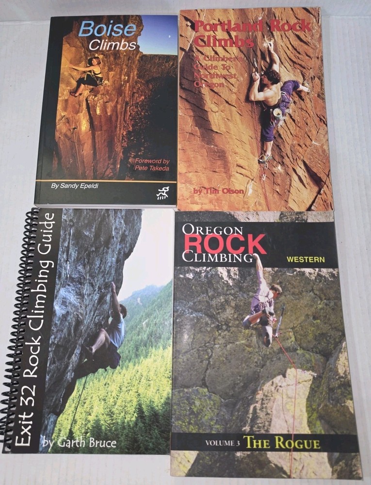 Lot Of 4 Pacific Northwest Rock Climbing Books – Oregon Washington Idaho